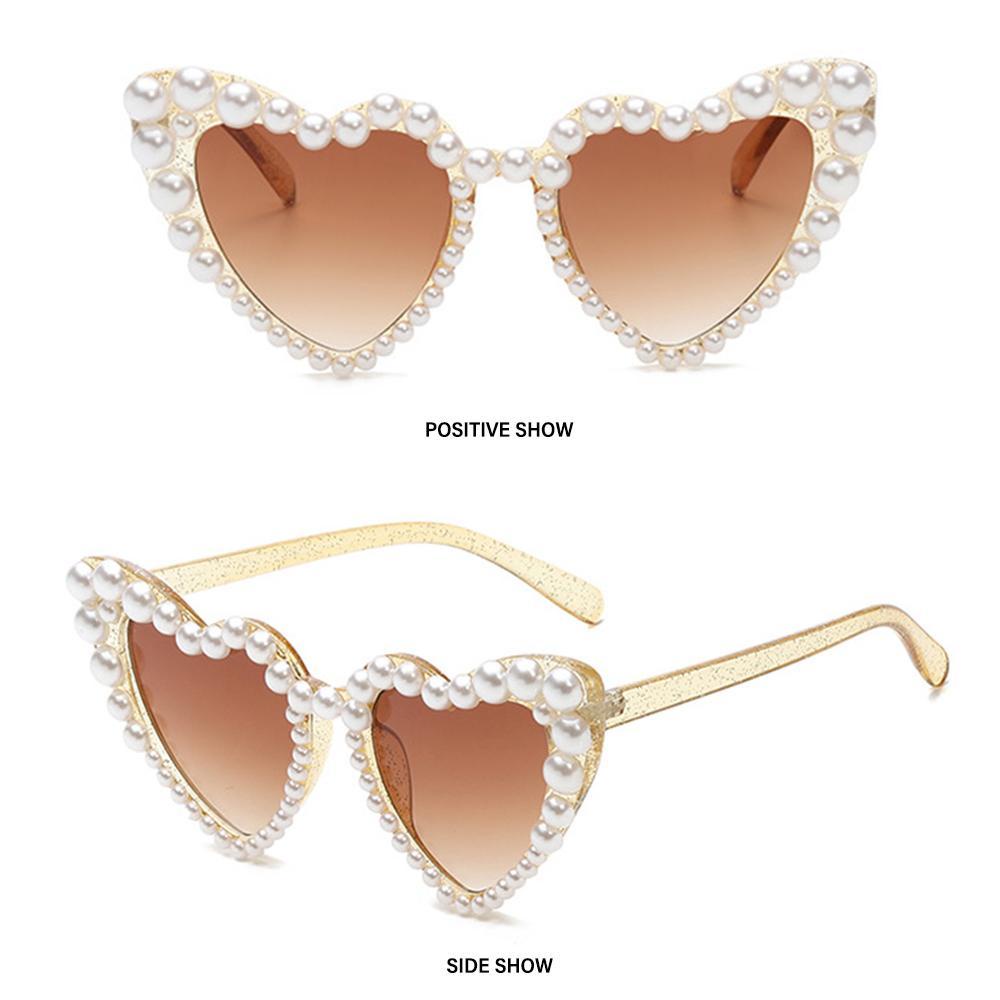 R-flower Heart Sunglasses Outdoor Bling Eyewear Shades