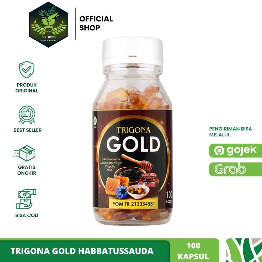 TRIGONA GOLD - Habbatussauda Extra Propolis Plus Zaitun Madu Isi 100 Kapsul ORIGINAL