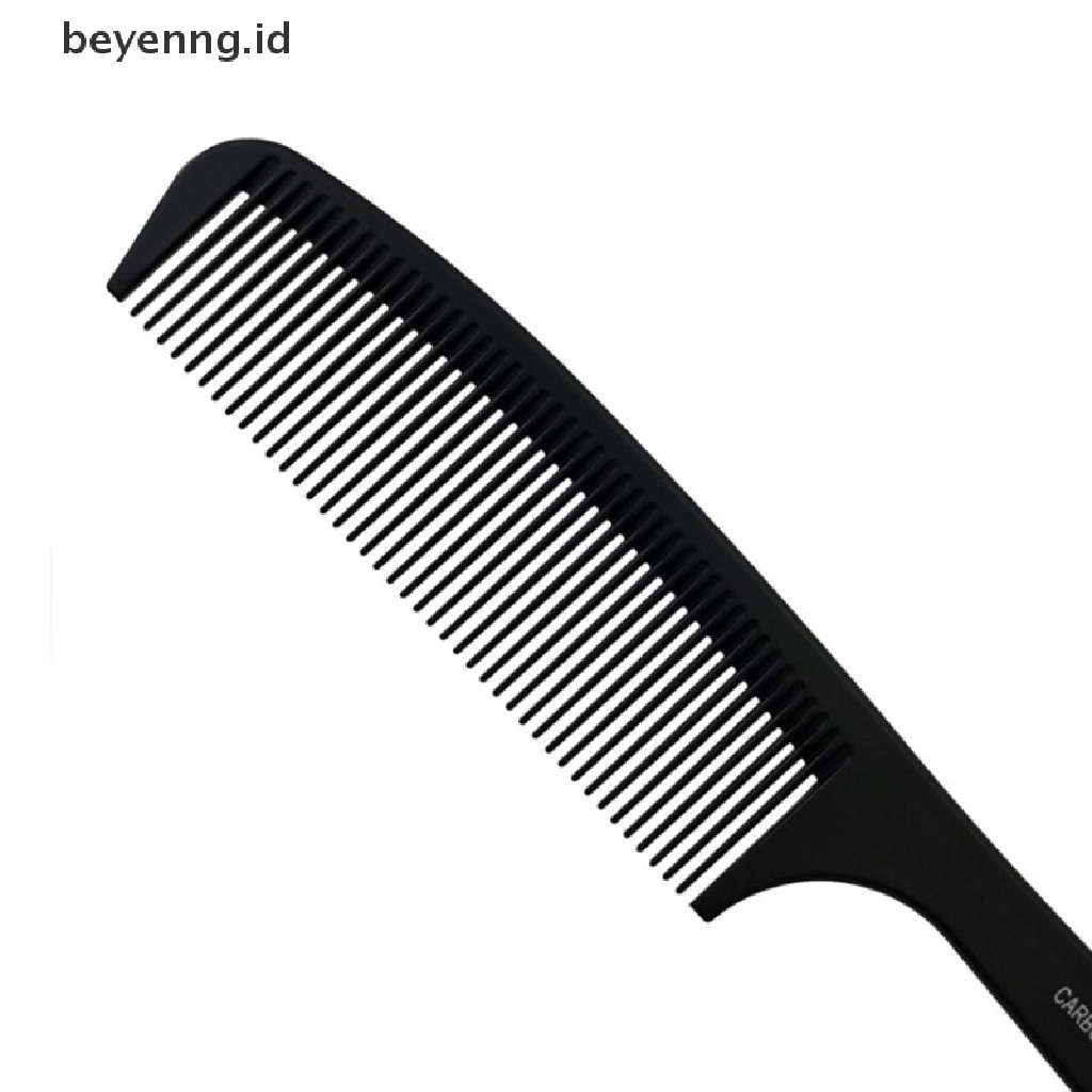 Beyen 2pcs Sisir Salon Rambut Hitam Hairdressing Carbon Comb Antistatis Dan Tahan Panas ID