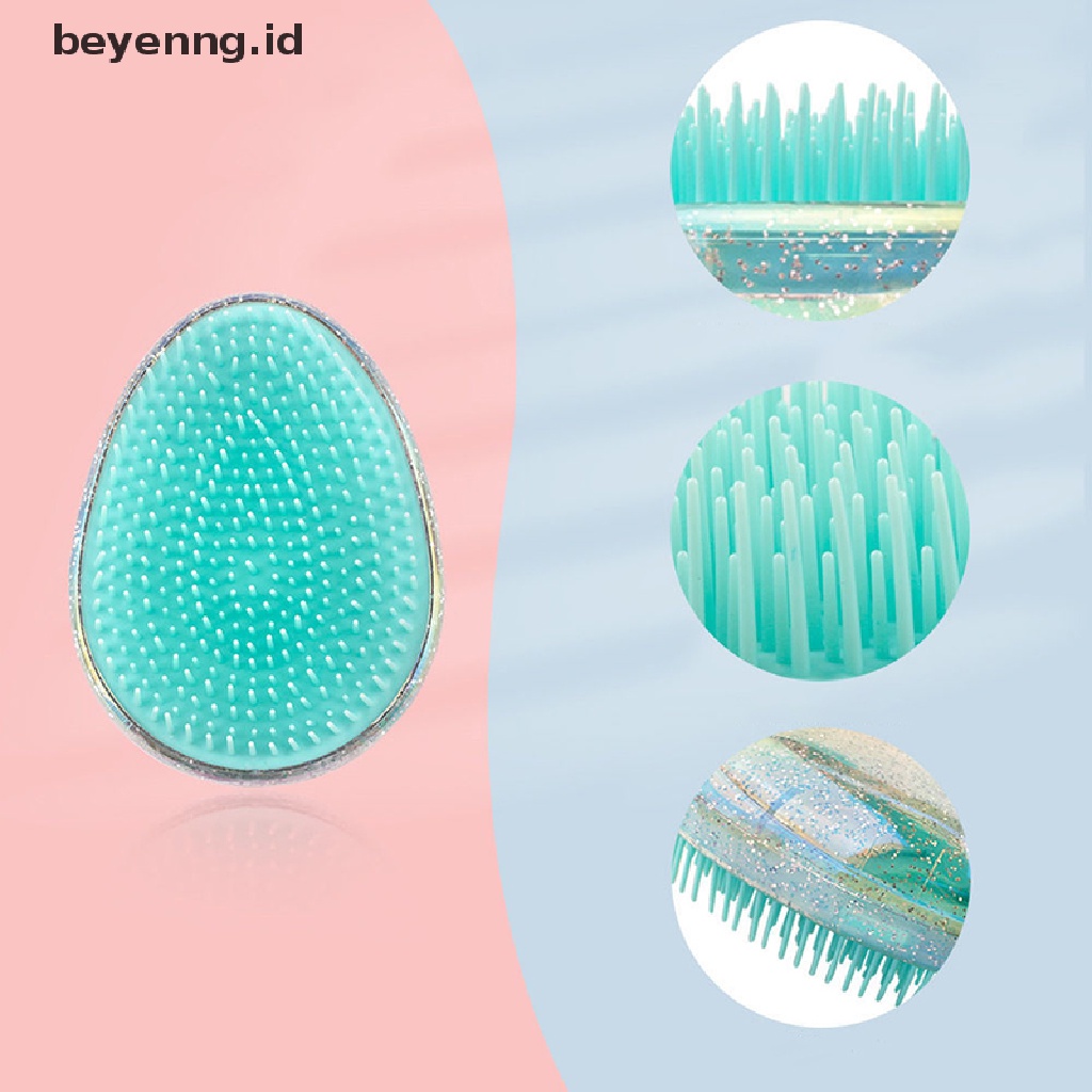 Beyen 1PC Sisir Sikat Rambut Telur Bentuk Bulat Styling Hair Brushes Detangling Comb ID