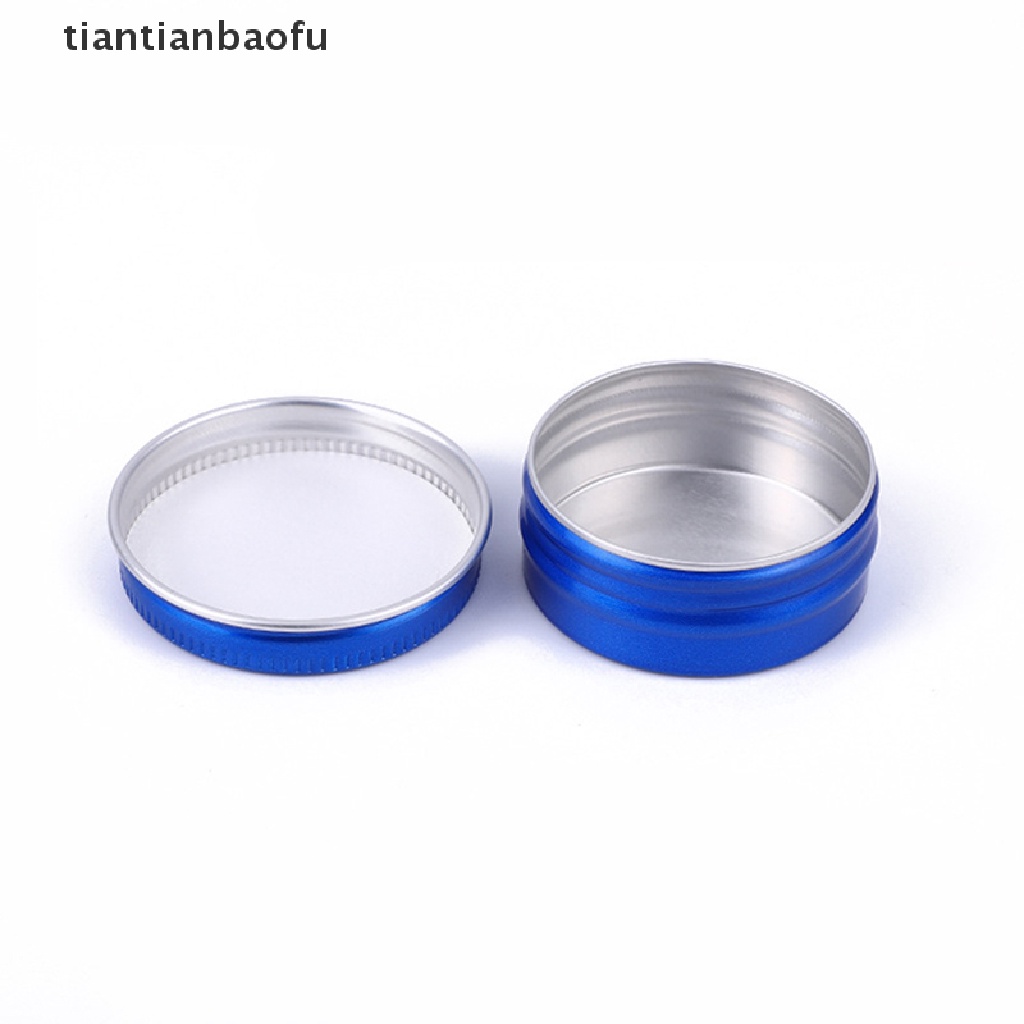 [tiantianbaofu] 10pcs Toples Kaleng Aluminium 15ML Untuk Cream Balm Kuku Wadah Kosmetik Kotak Butik