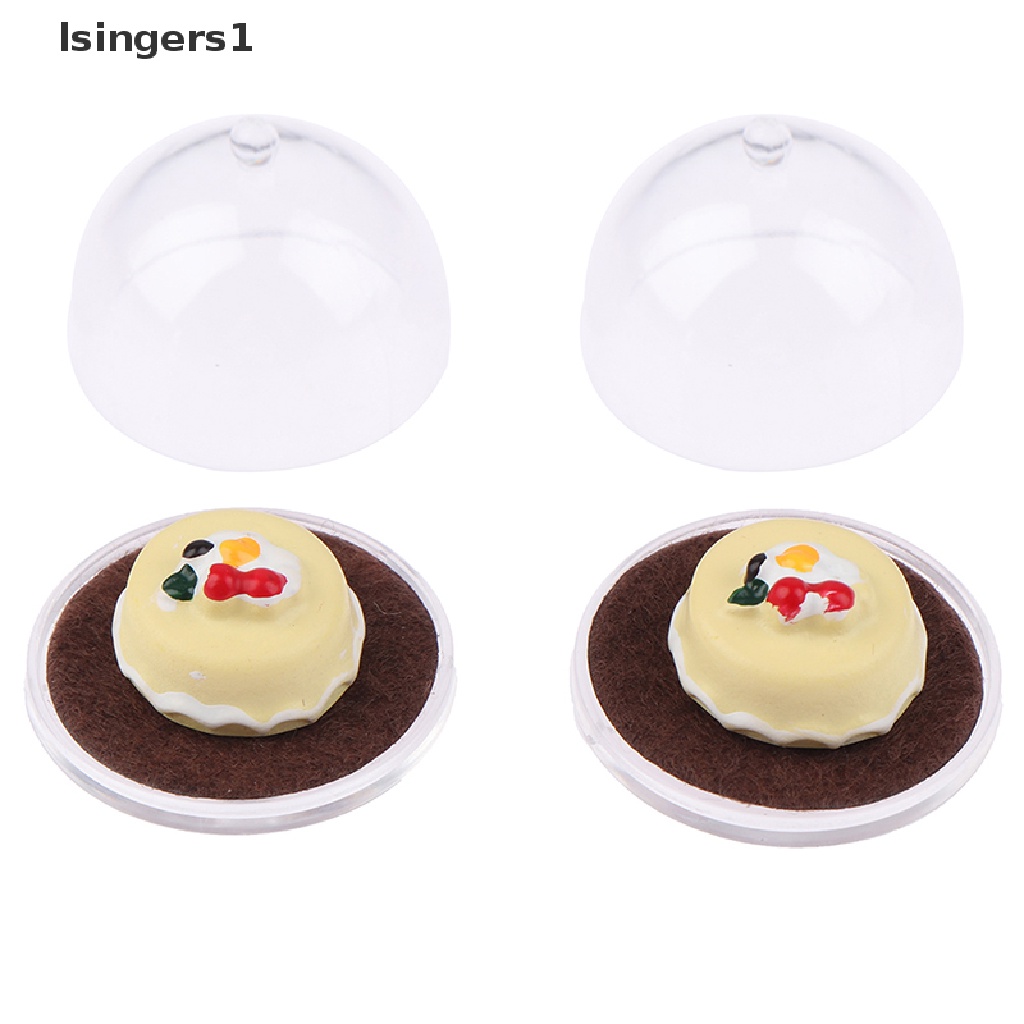 [lsingers1] 2pcs 1: 12rumah Boneka Miniatur Kue Resin Boneka Makanan Dekorasi Bermain Dapur Mainan Butik