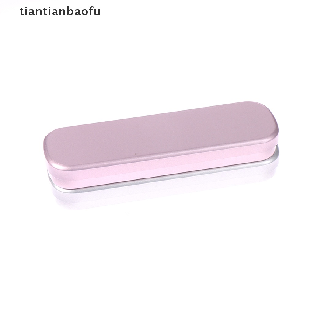 [tiantianbaofu] Tinplate Stationery Box Metal Pen Box Hadiah Pulpen Kotak Penyimpanan Tempat Pensil Butik