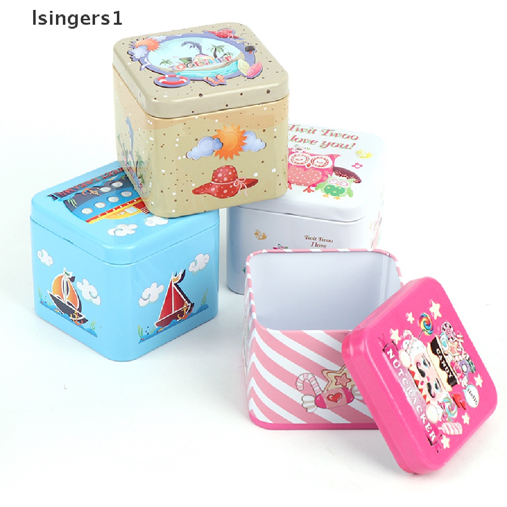 [lsingers1] Kotak Kaleng Warna-Warni Sealed Jar Packing Box Perhiasan Candy Box Kotak Penyimpanan Kecil Butik