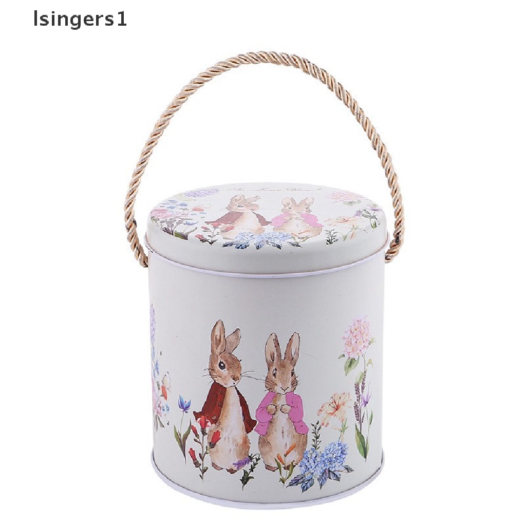 [lsingers1] Vintage Tinplate Easter Rabbit Koper Candy Box Gift Box Cookie Koper Kecil Serba Serbi Organizer Penyimpanan Bisa Butik