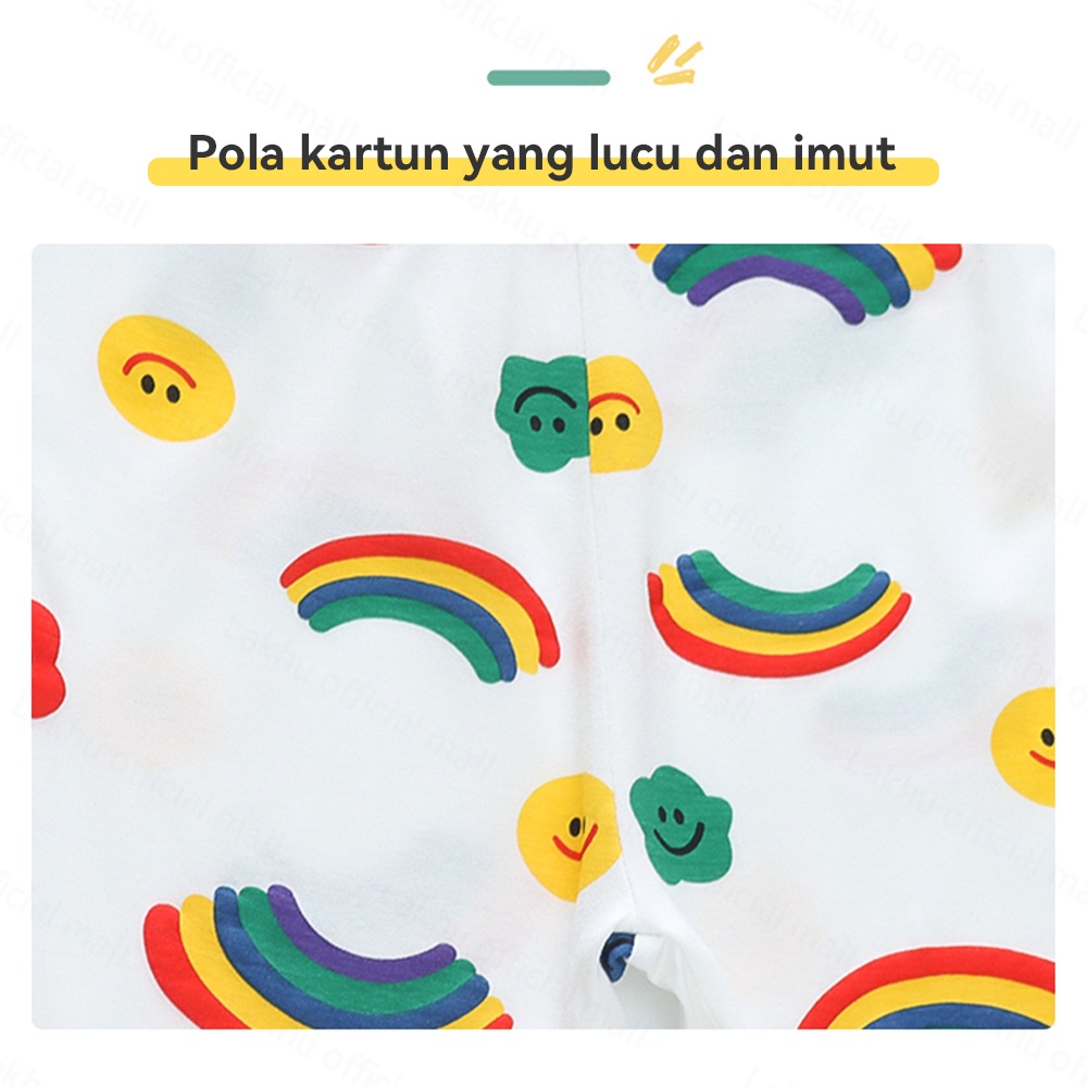 Lakhu Piyama Rainbow Rib Lucu Anak Perempuan/ Piyama Anak/ Bayi Perempuan Baju Tidur