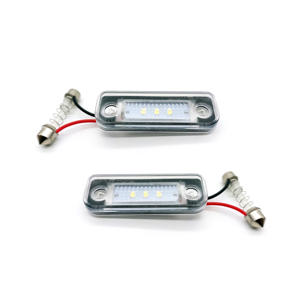 2pcs Lampu Plat Nomor LED Putih Kecerahan Tinggi Untuk Benz E-Class W211 C-Class W203 CLS-Class C219 SLK-Class R171