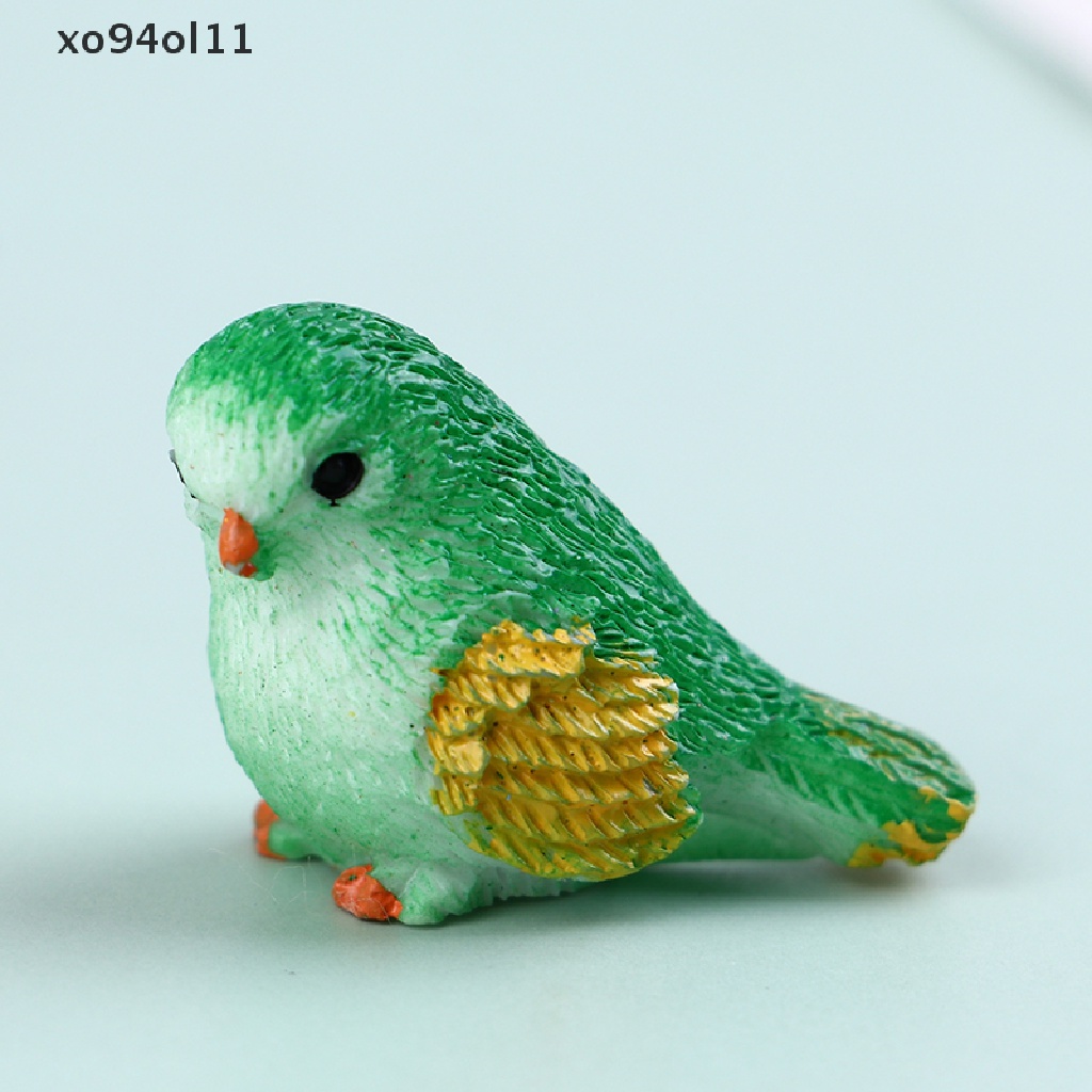 Xo 4Pcs Kartun Colorful Fly Bird Sp Patung Kecil Miniatur Patung Ornamen OL