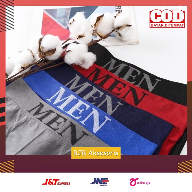 CELANA BOXER PRIA KOLOR PENDEK POLOS COWOK UNDERWEAR CAWAT MAN DALEMAN SEMPAK IMPORT MURAH | BJB AKS