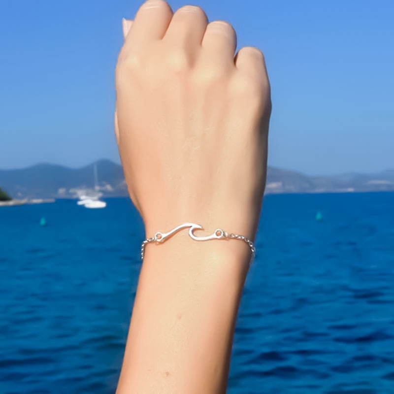 Fashion Gelang Gelombang Pantai Gelang Surfing Korea Buatan Tangan Pesona Persahabatan Bangle Rantai Perhiasan