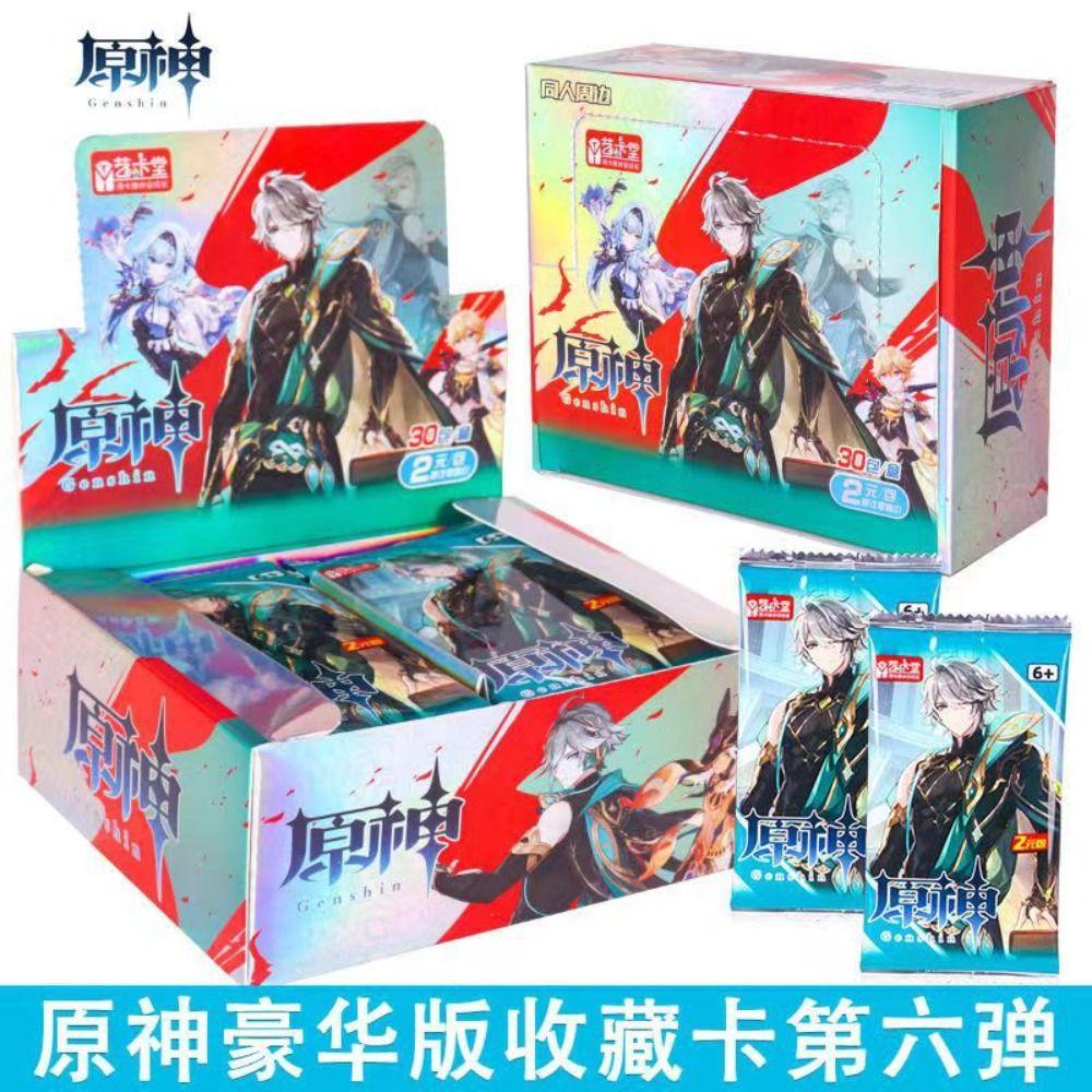 Lanfy Genshin Impact Card Hadiah Untuk Keluarga Dan Anak Lucu Kartu Kolektor Ulang Tahun Kekinian Koleksi Pack Booster Box Game Collection Cards