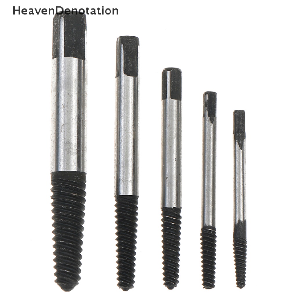 [HeavenDenotation] 5pcs/set Rusak screw extractor Mudah Keluar set Baut stud remover tools kit HDV