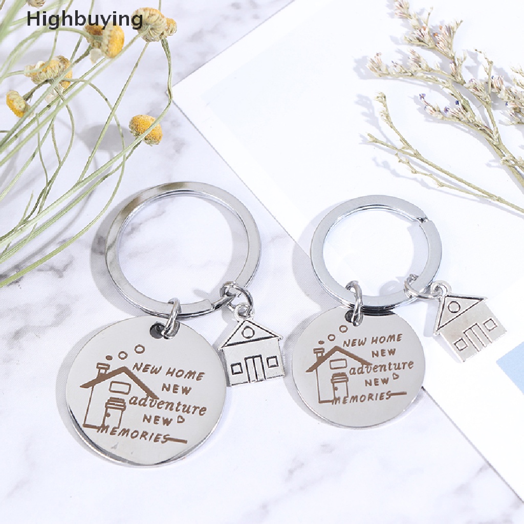 Hbid New Home New Adventures Gantungan Kunci Stainless Liontin Keyring Hadiah Pindah Rumah Glory