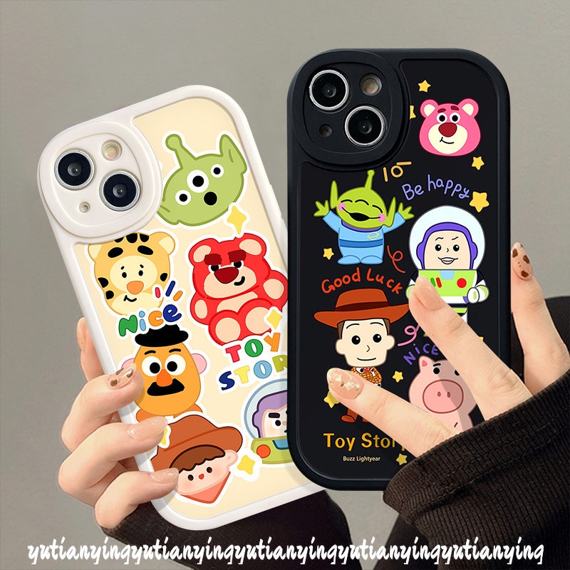 Lovely Strawberry Bear Lotso Case For Infinix Hot 10s 11 11s 10 Lite 10T Note 8 Hot 10 11 10s 11s 9 Play 10T Smart 6 5 Lens Protector Soft Cute Cartoon Toy Story Tpu Back Cover