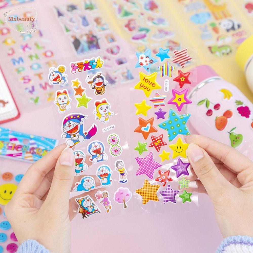 Mxbeauty Stiker Busa Gelembung 3D 10lembar Anak DIY Scrapbook Tk Buah Sayur Anak Sticker Mainan Phone Case Stiker Hias