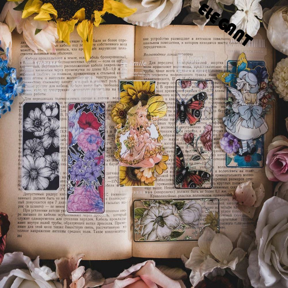 [Elegan] Bunga Mekar Bookmark PVC 4pcs/set Alat Tulis Siswa Estetik Pecinta Buku Perlengkapan Kantor Sekolah Rose Peony Sunflower Butterfly Penanda Halaman Buku