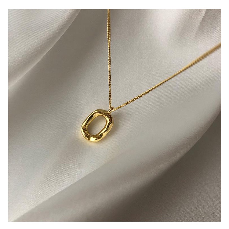 Kalung Mutiara Double Layer Multilayer dengan Rantai Liontin Persegi