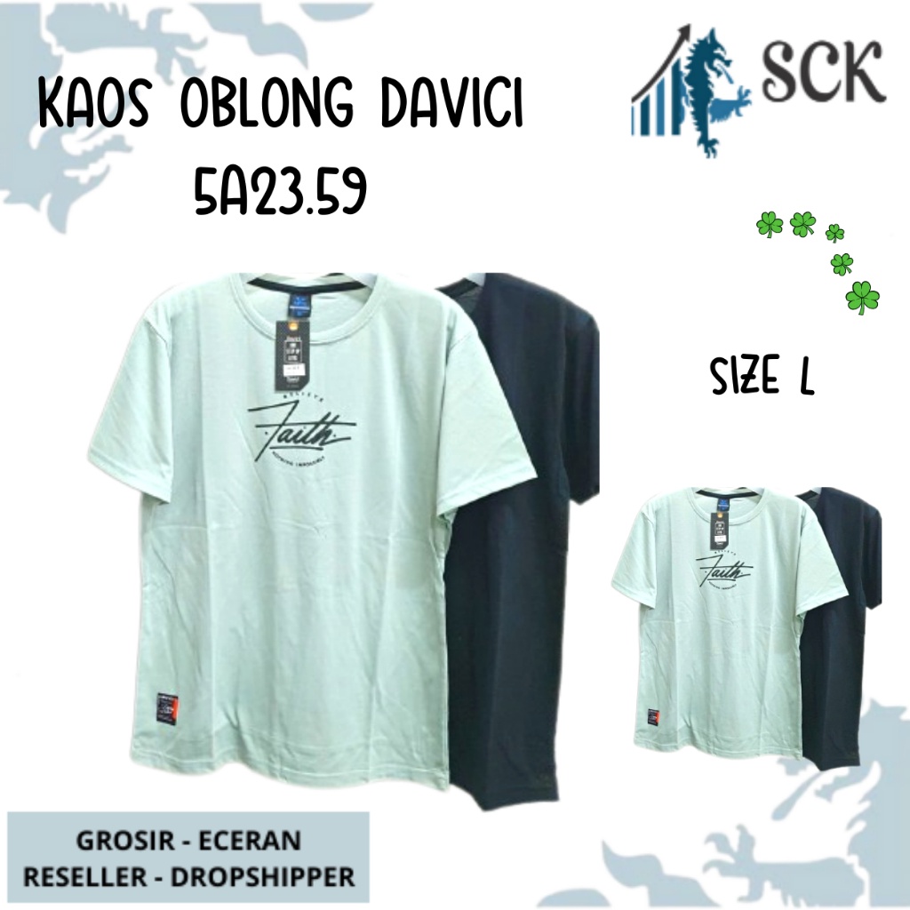 Kaos Distro Davici Polos (L) Motif Dewasa Keren/ Oblong Pria Katun / Pakaian Casual - sckmenwear GROSIR