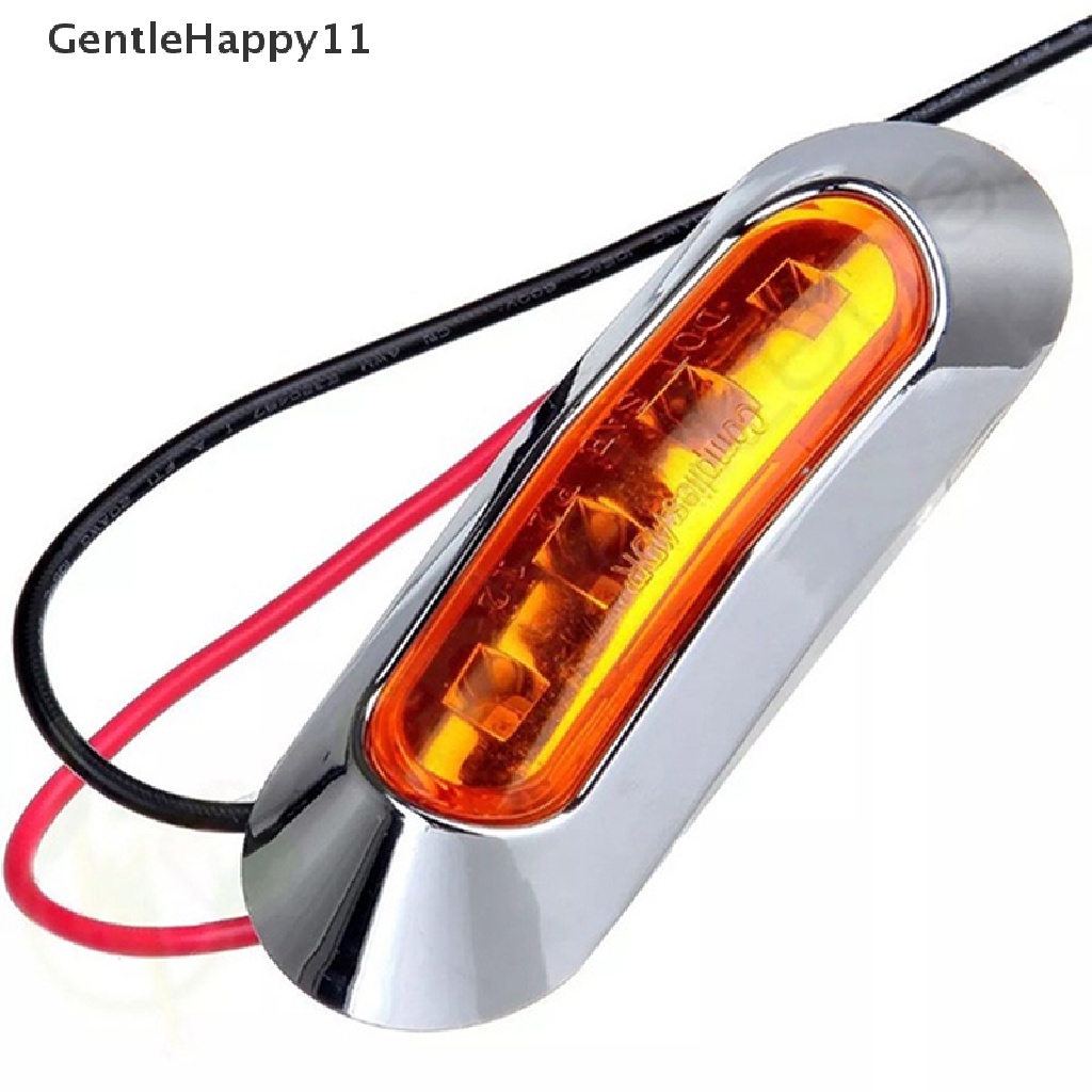 Gentlehappy 10V-30V 4LED Side Marker Tail Warning Light Lampu Clearance Trailer Truk id