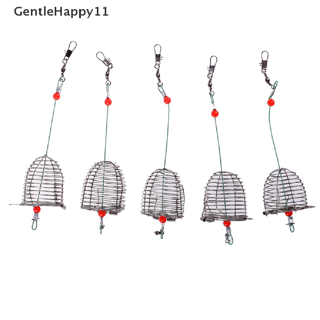 Gentlehappy 5PCs Kawat Umpan Pancing Kandang Ikan Umpan Kandang Pancing Trap Basket Holder id