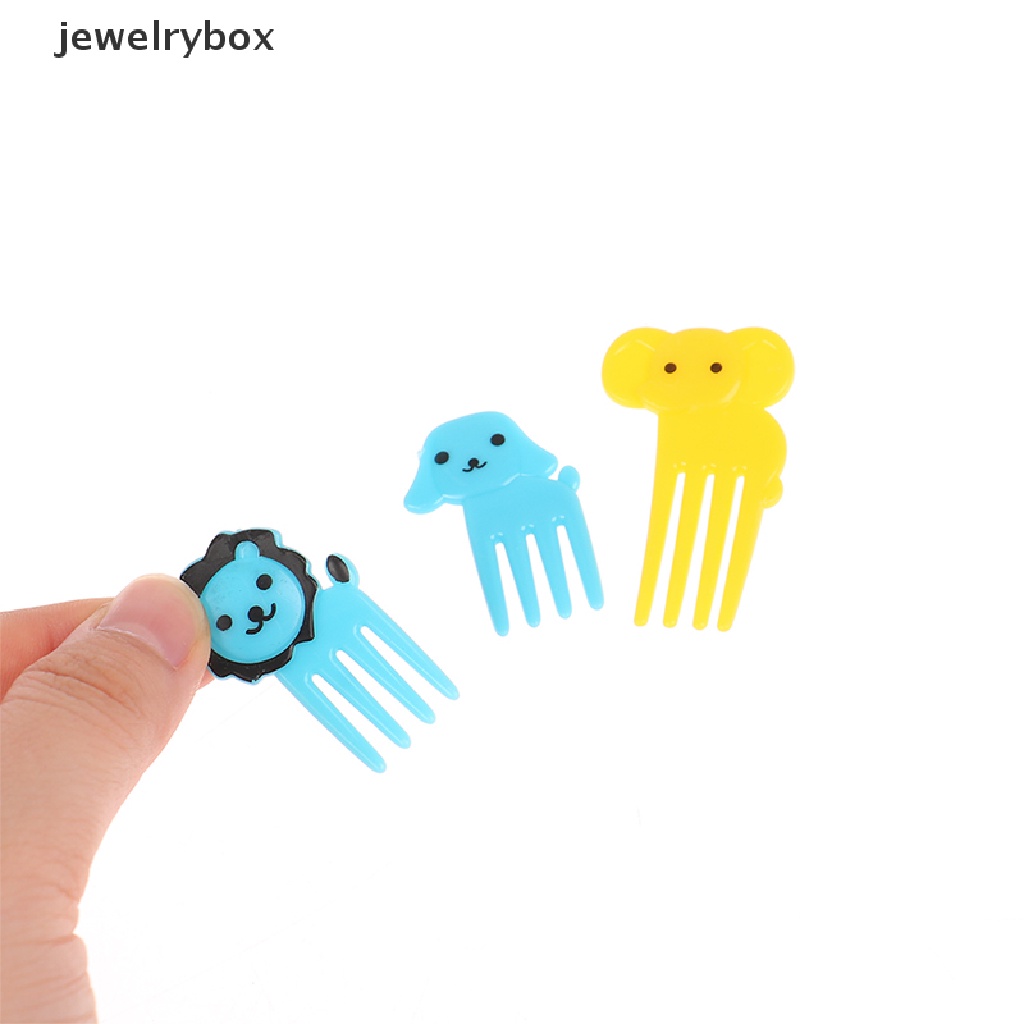 [jewelrybox] 52 Pcs Mini Kartun Hewan Buah Garpu Anak Dessert Fork Dekorasi Pesta Butik