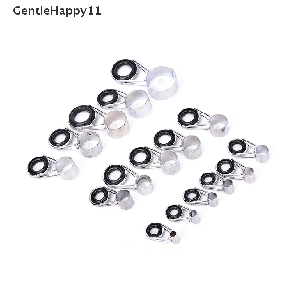 Gentlehappy 10Pcs 16size Kit Perbaikan Tiang Ikan Garis Cincin Mata Pancing Guide Natural id