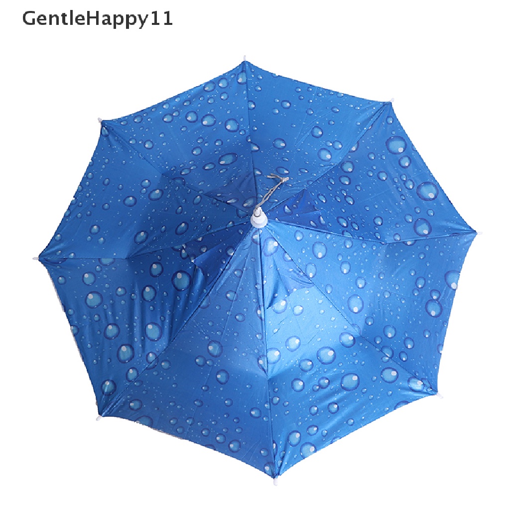 Gentlehappy 1PC Topi Payung Kepala Lipat Perlengkapan Hujan Topi Pancing Hiasan Kepala Umbrella Fishing id