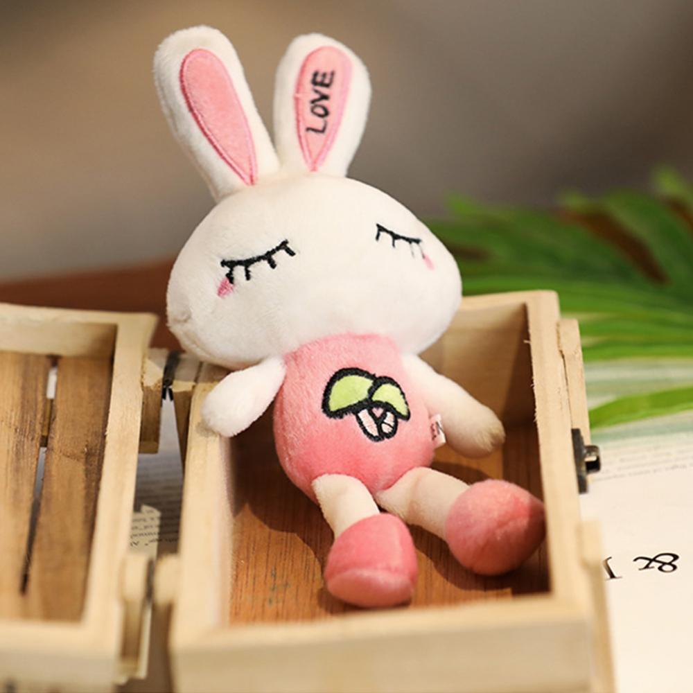 Timekey 1pc Love Rabbit Plush Toy Rabbits Stuffed Toys Gantungan Kunci Liontin Untuk Anak Mainan Anak A7R7