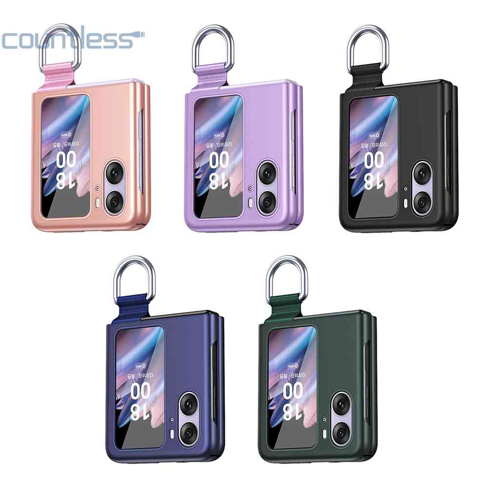 Pc Flip Case Tahan Jatuh Dengan Ring Stand Cover Tahan Lama Untuk Smartphone Find N2 [Countless Lebay