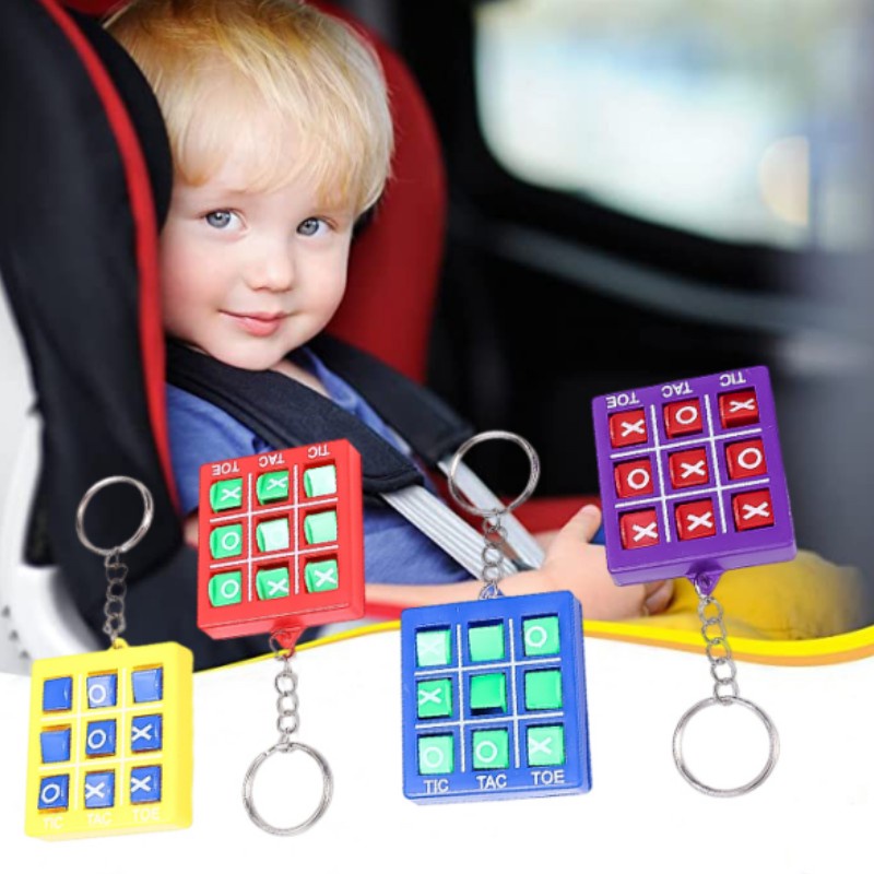 Kreatif Mini Permainan Catur Puzzle Dekompresi XO Berputar Gantungan Kunci Mainan Papan Permainan Sepak Bola Jam Tangan Elektronik Perjalanan Portabel Gantungan Kunci Aksesoris Interior