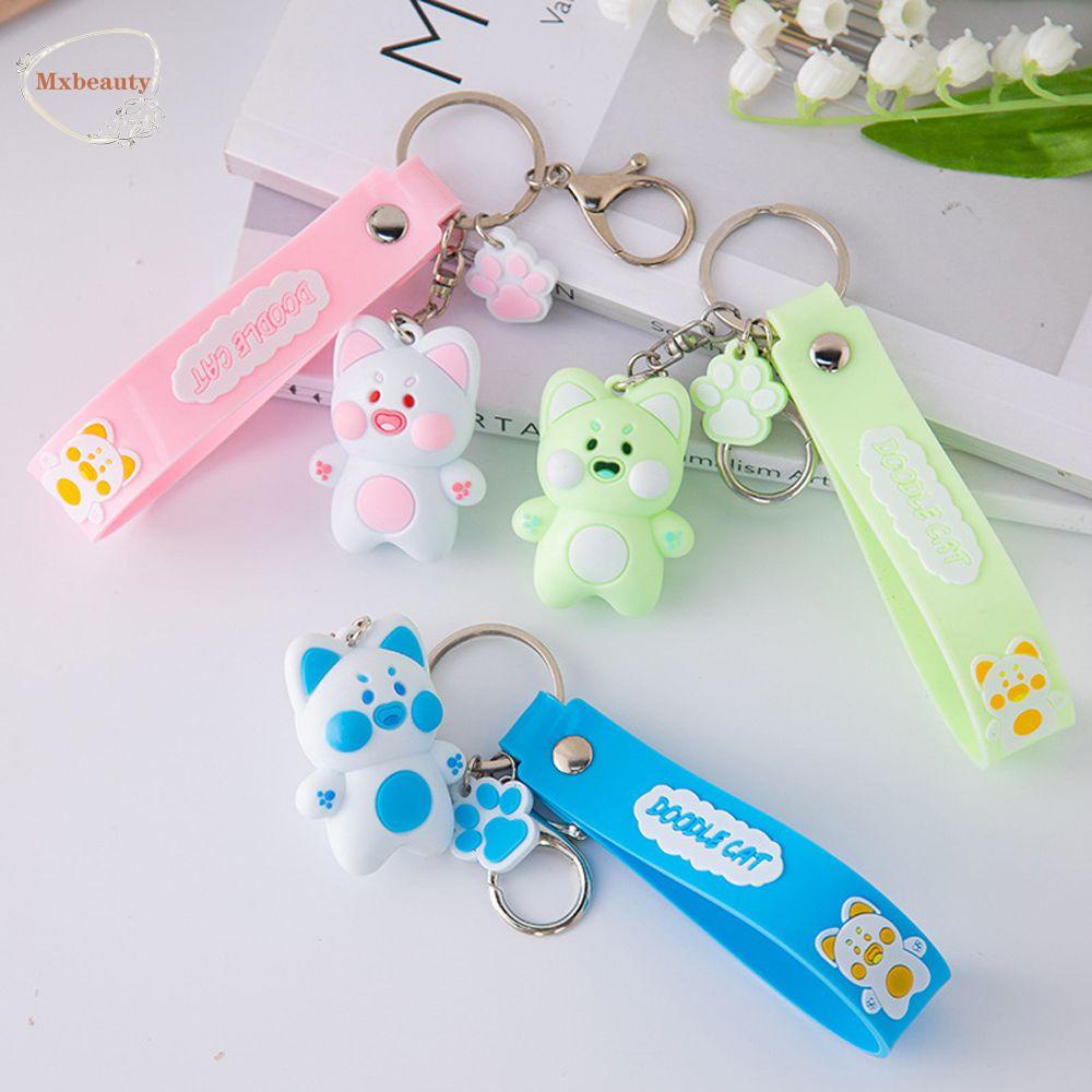 Mxbeauty Wanita Gantungan Kunci Lucu Kreatif Hadiah Pria DuDu Kucing Alloy Key Holder