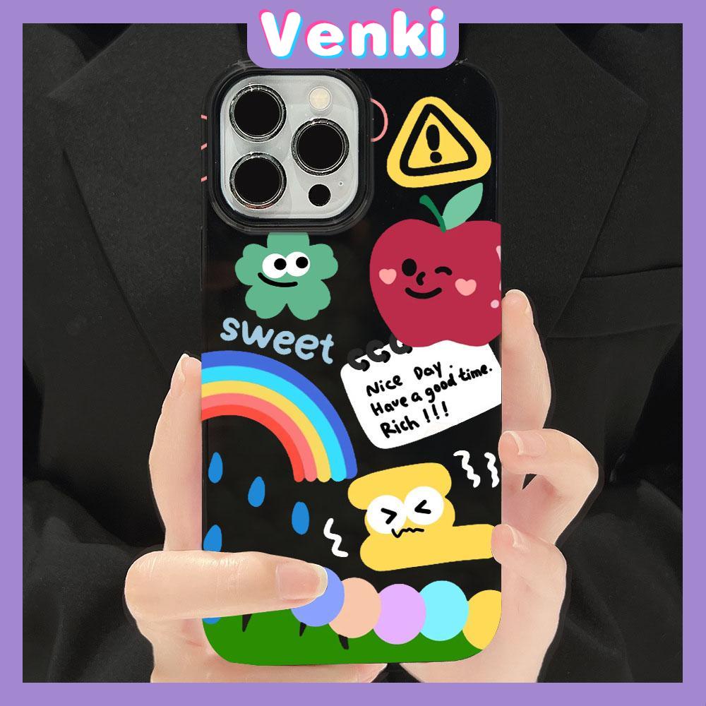 Case for iPhone 11 Soft TPU Glossy Black Candy Case Cute Apple Creative Collage Camera Protection Shockproof For iPhone 14 13 12 11 Pro Max 7 8 Plus X XR