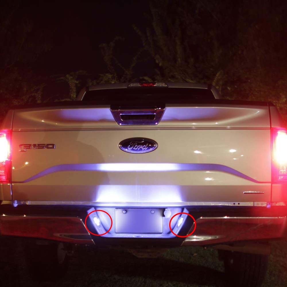 2pcs Lampu Plat Nomor Plat LED Putih Kecerahan Tinggi Untuk Ford F150 2015-UP