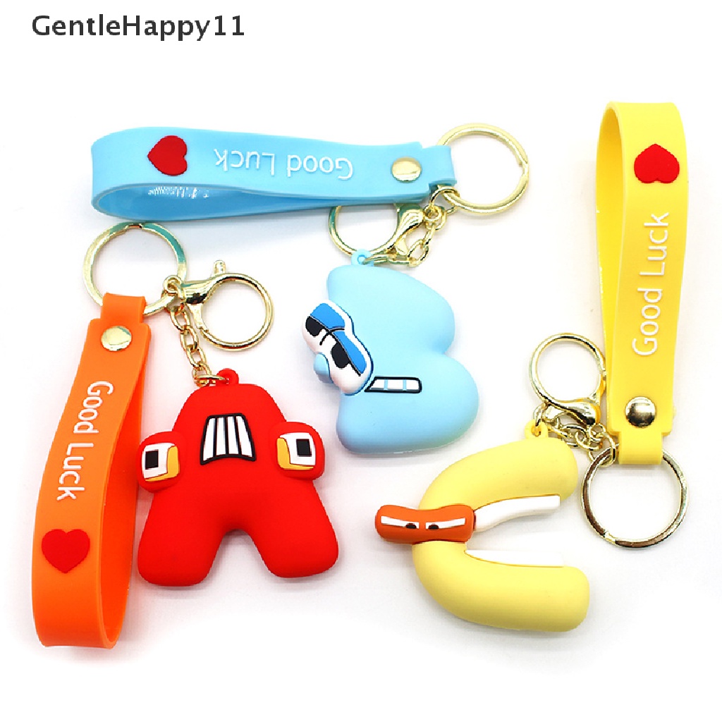 Gentlehappy Alphabet Lore Keychain Aksesoris Kartun Anime Boneka Keyring Letter Keychain id