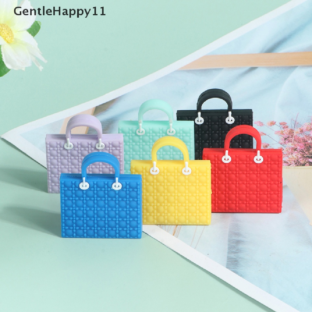 Gentlehappy 1Pc Tas Tangan Boneka Miniatur Model Handbag Belanja Untuk Dekorasi Rumah Boneka Untuk id Kain