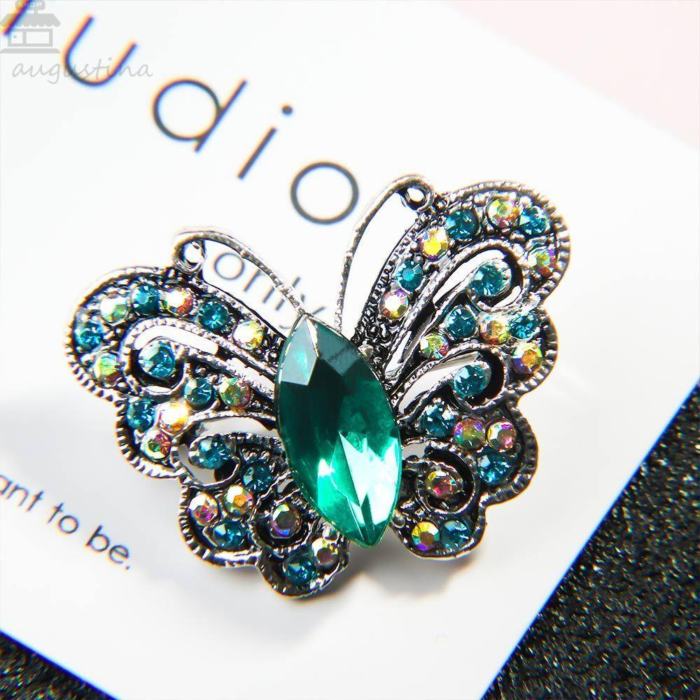 Agustina Bros Wanita Berlian Imitasi Logam Fashion Perhiasan