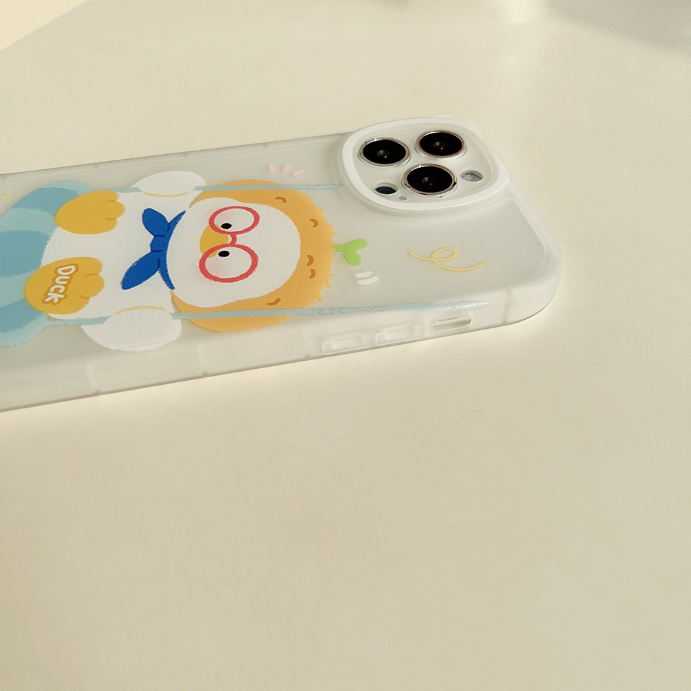 IPHONE Kartun Kacamata Lucu Bebek Bermain Di Ayunan Matte Semi Transparan Full Perlindungan Casing Ponsel Cover Untuk Iphone7 8 PLUS X XR XS 11 12 13 14 MINI PRO MAX SE 2020