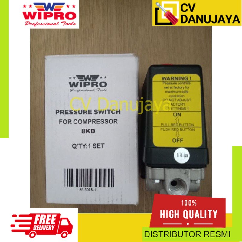 Otomatis Kompresor Wipro Lubang 4 Pressure Switch Gor Compressor Compresor 8KD