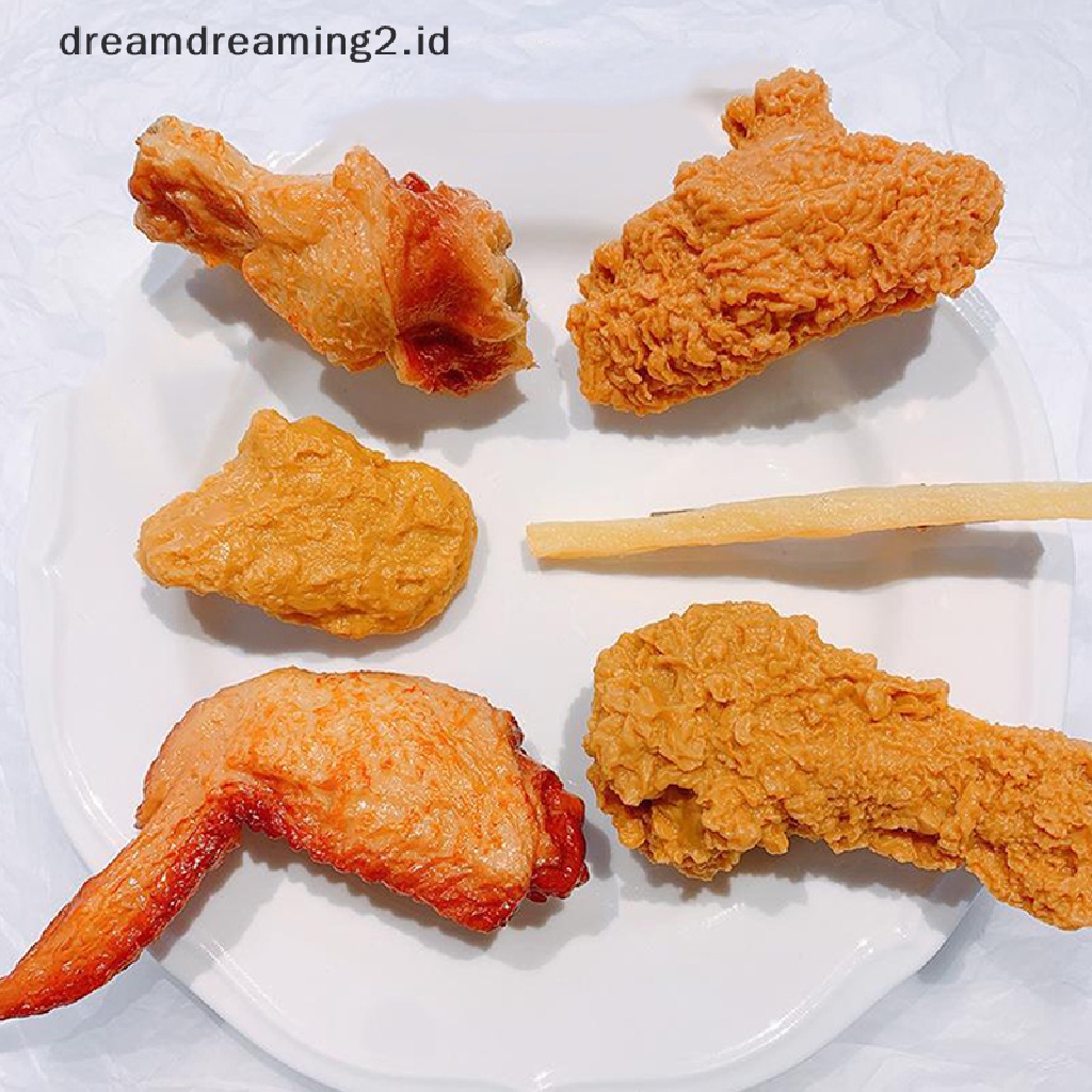 (dream) Simulasi Makanan Fried Chicken Jepit Rambut Lucu Panggang Kaki Ayam Sayap Crispy French Fries Hair Clip Aksesoris Rambut Perhiasan//