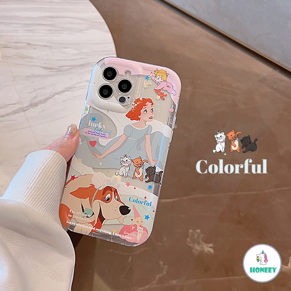 IPHONE Casing Princess Disney Kartun Mewah Kompatibel Dengan Iphone14 13 12 11 Pro Max 14 Pro Plus Shockproof Soft Cover Pelindung