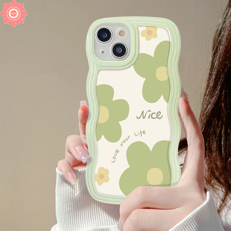 Spring Flowers Casing Untuk Infinix Hot 9 10 11 12 Play Note 10Pro 12 G96 12Pro Hot 9 10s 10 12i 10Lite 20s 12Pro 20 11s 8smart 45 6 Plus Fresh Floral Wavy Edge Soft Tpu Cover