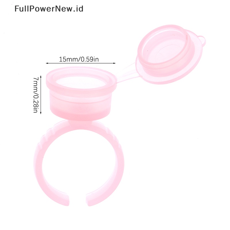 Power 10Pcs Palet Cincin Holder Lem Sekali Pakai Untuk Eyelash Extension Tattoo Pigment ID
