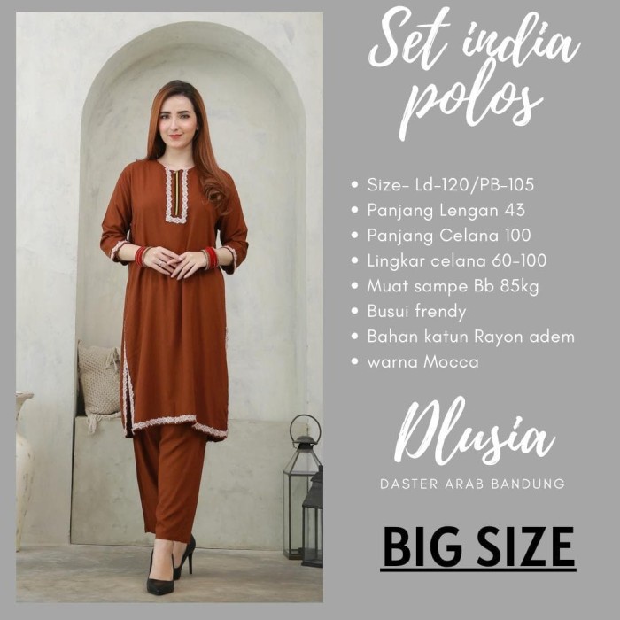 Setelan India Polos by Dlusia /Baju Wanita/Baju Tidur