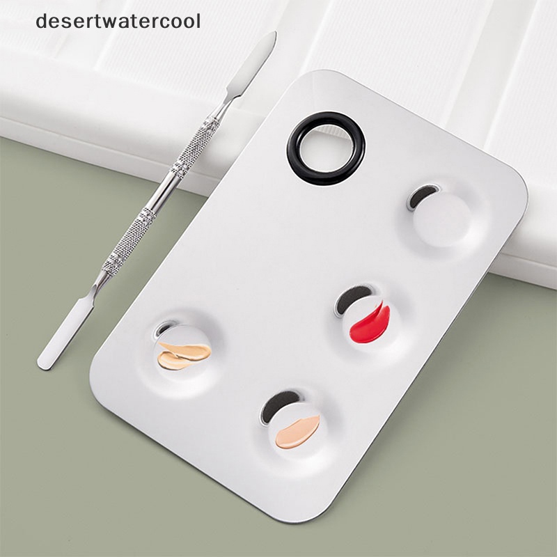 Deid 1Pcs Stainless Steel Kepala Ganda Makeup Toner Spatula Mixing Stick Foundation Martijn
