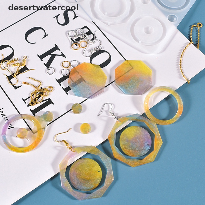 Deid Cetakan Anting Silikon Earring Resin Mold Craft DIY Pendant Earring Making Martijn