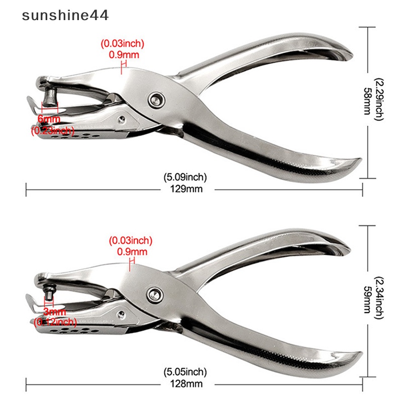 Sunshine Single Hole 3mm/6mm Tang Pembolong Diameter Pori Hand Paper Scrapbooking Punches ID