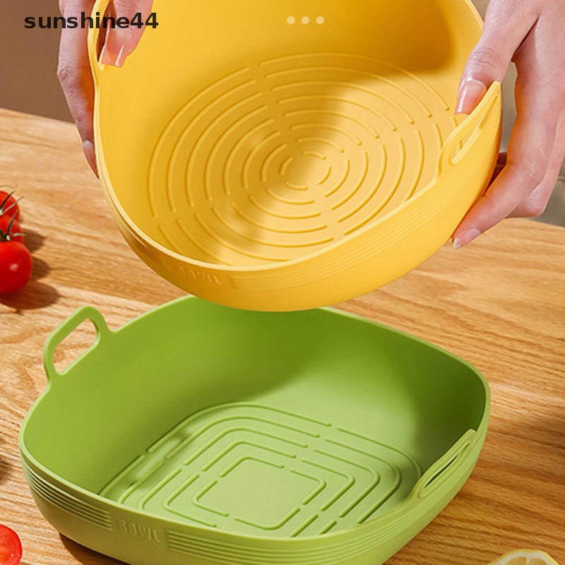 Sunshine 1PCS Reusable Air Fryer Silicone Pot Oven Baking Tray Untuk Pizza Air Fryer ID