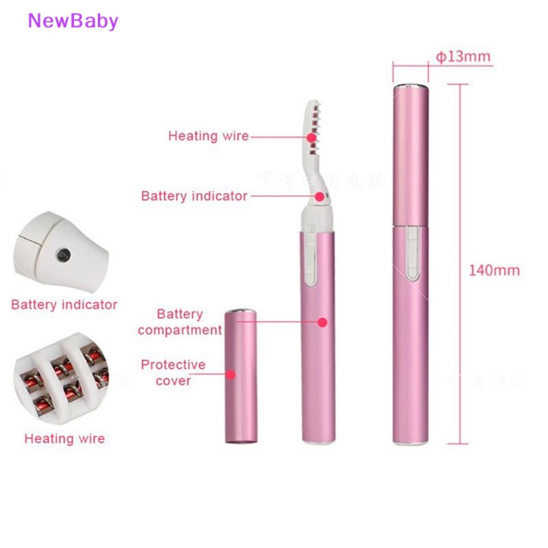 Newbaby Pengeriting Bulu Mata Pemanas Elektrik Rechargeable Eyelashes Curler Quick Heag ID