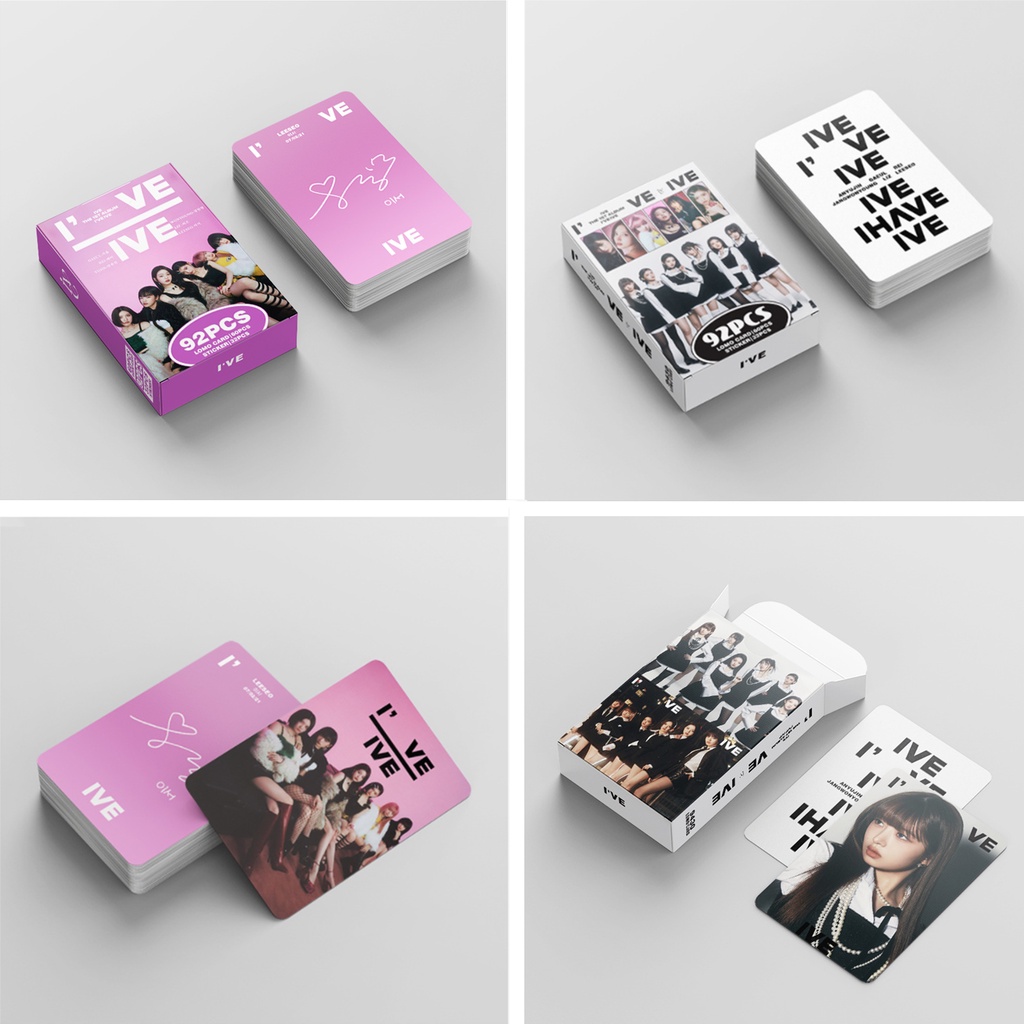 92pcs/box IVE I'VE Stiker Photocards Kartu Lomo2023Album Baru Kpop Postcards Pasta