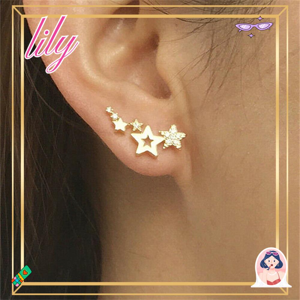 Anting LILY Star Fashion Tindik Jewerlry Rose Gold